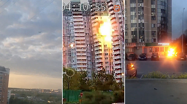 Masivní ukrajinský dronový útok zasáhl Moskvu a okolí, úřady hlásí čtyři oběti